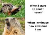 When I start to doubt myself When I embrace how awesome I am