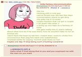 >> File: IMG_5383.jpg (102 KB, 750x1000) Daddy kinky fantasy miscommunication Anonymous 02/03/26(Tue)17:09:53 No.83828470 [Reply] >>83828518 >be me >texting with a cute guy >we've flirted over the last few days >conversation starts to get dirty >he asks me if i'm kinky >coyly mention that i've got a couple >"oh yeah? like what ;)" >i bring up cnc/r--- as a fantasy of mine >he gets really into it, starts talking about what he'd do if he was there, how he wouldn't take no for an answer etc >don't have the heart to tell him i meant that i want to choke him unconscious then peg him back into wakefulness >instead settle for saying "mmmh yeah thats so hot" maybe one day i'll stop being such a f------ coward lol Anonymous 02/03/26(Tue)17:17:23 No.83828518 >>83828470 (OP) # Haha what if tried doing that to you and you surprised me with the real cnc you want