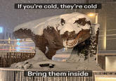 If you're cold, they're cold Bring them inside 「ティラノサウルス・レックス F