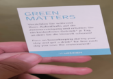 GREEN MATTERS Verzichten Sie während Ihres Aufenthalts auf die Zimmerreinigung und erhalten Sie ein kostenfreies Getränk* je Tag, an dem Sie die Umwelt schonen! Pass on housekeeping during your stay and get a drink* for free each day you save the environment! Le MERIDIEN