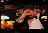 A bad Bunny crying meme. It reads, "When it's time to watch the sport that no one is forcing me to watch."