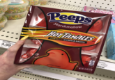 WILTON BRIGHT SUGR SHF 4.99 261 12 0742 71651 15 CHICKS COTT Peeps Marshmallow BRAND HOTTAMALES FIERCE CINNAMON FLAVORED COVER 37Y0644 ARTIFICIALLY FLAVORED 27 CALORIES PER CHICK 110 ES 4.970Z 200720 710-8071Y 08071 PER PACK R NET WT. 4.50Z (127) SPRITZ FLOWER
