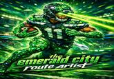A piece of AI art depicting JSN as the emerald city route artist.