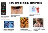 20:04 nc-Sh Your current cycle Mode: Clue Period Tracking is my pms coming? starterpack Today, Feb 06 8 more days until next period About the luteal phase How do you feel today? It's your mid phase + 0 Calendar Analysis O 日 Content < * there's still one more week to go but the headaches have started feels like everything is going wrong it turns out to be day 15 (ovulation) dreading the impending doom of stained sheets slight increase in metabolism = fried chicken anxiety through the roof, but can't tell if it's because of caffeine