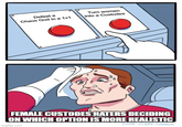 Defeat a Chaos God in a 1v1 Turn women into a Custodes ° FEMALE CUSTODES HATERS DECIDING ON WHICH OPTION IS MORE REALISTIC JAKE-CLARK.TUMBLR imgflip.com