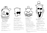 The Fazbear Warehouse Withered animatronics, but they're different! Animatronics from a "previous location" transported after an "incident" The night guard got the job because his son went missing at Freddy's so he's probably here now. Oh wow, he's Golden Freddy. "is that a popgoes plushie?? wow!! reference!!!!!!!!" Teenager attempting to do an old british man voice for William afton Springfield 6.0 This is the 30th remake, but people are still looking forward to it somehow Blatant copyright infringement Based on a creepypasta but instead has original lore! Models are just f----- up scary 1:1 copies of the same models that would be used in the original properties. "oh man is that dead bart?? i wonder what his mechanic is!! oh you have to watch the camera to stop him from writing el barto!!" Pushes clickteam to the absolute limits so you can see Bart's eye goo in HD Fredbear's Nights: The Origins Character designs are just unwithered version of the scott designs Cutscene of fredbear but he is bloody (OMG I SAW THAT IN FNAF 4!!!' Literally just FNAF 4's story from the perspective of a night guard who had nothing to do with anything "Mr. Emily's daughter, Charlotte, went missing! I'm telling you this because it is relevant to our jobs to talk about our boss's probably dead daughter" "Mr. Afton did something suspicious!" Spring Bonnie has a vest now Five Nights at Freddy's: Omphalophobia Exposition dump for a story you already know: The Game f----- up evil nightmare animatronics that have fleshy bits because.. scary! "You remember what you did, but we're not going to explain it until the end so the player has a reason to keep playing! "Classic five nights at freddy's experience with a fresh twist or something!" 40 team members, 0 progress "oooh something spooky happened in 1983.. or 1987!!!" Guy named Jeremy somewhere because that's what Scott did O Originality, 100,000 gamejolt followers