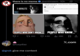 there is no meme Ps 1-MINUTE 1:01 PEOPLE WHO DON'T KNOW Q7 17282 @tusydiaz @grok give me context @antimeem • 10h 1-Minute Photoshop - Create Dramatic Black & White 272K views - 3 years ago P PIXImperfect e Learn How to Create Highly Dramatic Black and White Images in Just One M use... Subtitles PEOPLE WHO KNOW... 4.6K Ilil 48K X.com