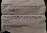 RCheck Out Receipt Rogers Park Monday, February 9, 2026 6:20:29 PM Item: R0450426616 Title: Geometry Due: 3/3/2026 Total items: 1 You just saved $23.95 by using your librar y. You have saved $1,666.83 this past year and $73,335.15 since you began using the library! Thank You! Rogers Park Branch Library 6907 N Clark Street Chicago IL 60626 312-744-0156