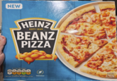 NEW HEINZ EST 1869 BEANZ PIZZA Energy 1677k Per 1/2 Pizza (184g) Ovenbaked Fat Saturates Sugars Salt 399 kcal 13.2g 4.5g 5.9g 1.7g 20% 19% 23% 7% of an adult's reference intake 28% Typical values (Ovenbaked) per 100g Energy 911 kJ/217 kcal VEGETARIAN For BesBrign Sergoing 403g