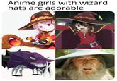 Anime girls with wizard hats are adorable