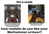 On a scale Louis Aranzabal from the Maximilian-style cuirass and shield tassets of the Nuln Ironsides Mohamed Saad to the Saturnine pattern terminator armour how realistic do you like your Warhammer armour?