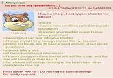 Anonymous Do you have any special skills(...) 14 KB JPG 02/14/26(Sat) 18:20:21 No.945965221 I have a charged sticky piss shot, let me explain >be me >have a mild condition called retrograde e---------- >its when your bladder doesn't close. when you're hard >meaning nut can leak into your bladder >if I edge myself long enough the nut fills my bladder >do this for hours, and I'll have a good amount of nut stored >don't finish >instead, take a piss >all the nut comes out when I piss >if theres enough in there the nut will act like a cap, and the piss will have to pushed past it >the mixture will end up sticking to the bowl most times >feels kinda nice ngl What about you /b/? Do you have a special ability? Pic mildly relevant
