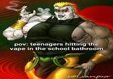 pov: teenagers hitting the vape in the school bathroom neon-vampur