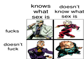 f---- doesn't f--- 億 knows what sex is doesn't know what sex is