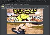 I wanna be accepting, open-minded, and welcoming to my beloved hobby... But this kinda stuff is just weird. RPG Tools Sponsored → Hey D&D couples! X 1-2 hour Date Night Dungeons: Spice up your night in no time, and make it unforgettable! Date Night Dungeons! ☑