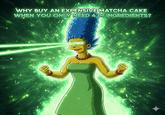 An AI generated image of Marge Simpson surrounded by green.