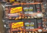 COLLVALS Sahlen's Sahlen's PORK BEEF SMOKEHOUSE HOT DOGS SAHLEN.COM GRILLED FOR YOU PORK BEEF SMOKEHOUSE HOT DOGS SAHLEN.COM HOT DOGS NCT WIT Sahlen's GRILLED SINCE 1869 FIFTH AMILY OWNED FOR YOUⓇ PORK & BEEF SMOKEHOUSE HOT DOGS NET WT. 9 OZ. (255 G) KEEP REFRIGERATED 4 HOT DOGS FULLY COOKED & GRILLED HEAT AND- EAT 30 SECONDS U.S. INSPECTED AND PASSED BY DEPARTMENT OF AGRICULTURE EST. 5155 U.S. GLUTEN FREE BEEF HOT DOGS GRILLED FOR YOU Sahlen's GRILLED SINCE 1869 FIFTH GENERATION FAMILY OWNED FOR YOUⓇ PORK & BEEF SMOKEHOUSE HOT DOGS NET WT. 9 OZ. (255 G) KEEP REFRIGERATED HOT DOGS FULLY COOKED & GRILLED HEAT AND- EAT 30 SECONDS U.S. INSPECTED AND PASSED BY DEPARTMENT OF AGRICULTURE EST.5155
