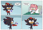 A redraw of the "ugly baby" meme. The meme references Sonic the Hedgehog characters Shadow and Amy.
