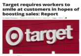 Target requires workers to smile at customers in hopes of boosting sales: Report By Howard Thompson | Published November 10, 2025 1:34pm CST | Target | FOX 9 | O target Target logo (file photo) (FOX Q