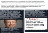 On July 24, 2025, the Wall Street Journal reported that a letter from Myhrvold containing wildlife photos from a recent trip to Africa was included in a leather-bound birthday book given to Epstein in 2003, three years before criminal charges were first filed against Epstein. The photographs included "a monkey screaming, lions and zebras mating, and a zebra with its penis visible." The letter commented that the photos "seemed more appropriate than anything I could put in words."[82] Riley Black @restingdinoface.... 8h If the paleo community is going to be serious about Horner's connection to Epstein, we also have to be serious about Myhrvold's, because guess who contributed photos of animals mating to Epstein's birthday book and has been appearing in new paleo papers this year - including the new Spinosaurus. Natalia Jagielska () @nataliaj... 10h Palaeontologists showing they're standing against Epstein, with another Science paper with Epstein Inner Circle friend and close associate, as a co-author. Don't you love this field holding creeps and affluent accountable? = Science Scimitar-crested Spinosaurus species from the Sahara caps stepwise spinosaurid radiation Former Microsoft executive's relationship with Jeffrey Epstein comes under scrutiny Seattle Times business reporter Alex Halverson has written about connections PAUL C. SERENO ID, DANIEL VIDAL 7 37 137 NATHAN P. MYHRVOLD ID ALT Σ