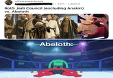 r/PetranakiArena 8 22m i.redd.it Rots Jedi Council (excluding Anakin) vs. Abeloth made with mematic Abeloth: