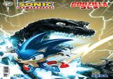 DWS COM $4.99 US COVER D SONIC THE HEDGEHOG TM GODZILLA 8 27714 01521 8 35th ANNIVERSARY Cr SEGA