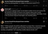 Jerome Powell #sucksquad team member @GarlicCorgi .7h Is this the defining Woke 1.0 v Woke 2.0 discourse event?????? 25 112 hearse girl @hearse_gxrl. 3h 5.1K Ill 142K what are you saying is woke 1.0 and what is woke 2.0? to me it seems like two factions of woke 1.0 found a rare instance where their mostly overlapping ideologies become essentially incompatible. New Woke i think is the ascension beyond trivial fights over identity politics 27 95 Il 15K 口↑ Jerome Powell #sucksquad team member @GarlicCorgi Well, "i think people should be allowed to scream the n word at awards shows AND I think people with tourettes should be shunned from society completely" isn't exactly a woke stance at all, is it? 11:41 AM • Feb 23, 2026 15.8K Views