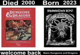 Died 2000 READ THIS BOOK FIRST! DUNGEONS CODRAGONS PLAYERS MANUAL FANTASY ROLE PLAYING GAME DUNGEONS & DRAGONS nad by Toties be Born 2023 ShadowDark KPG welcome back Basic Dungeons and Dragons