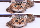 German soldiers in WWI German soldiers in WWII