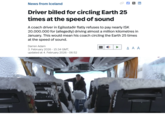 News from Iceland Driver billed for circling Earth 25 times at the speed of sound A coach driver in Egilsstaðir flatly refuses to pay nearly ISK 20.000.000 for (allegedly) driving almost a million kilometres in January. This would mean his coach circling the Earth 25 times at the speed of sound. Darren Adam 3. February 2026 - 15:34 GMT, updated at 4. February 2026 - 06:52 in A A A