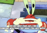 TAYLOR SWIFT FANS ANY TIME SOMEONE MENTIONS THEY DON'T LIKE HER MUSIC ngflip.com