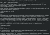 Are you a good cook? Do you infuse your food with love? Let's take it one step further. Cook for me one day week? A one pot type meal, ideally Ayurveda. Or you would have a sense of Ayurveda or simple Seasonal type cooking. I can provide you with ingredients ideally organic - or you can pick them up - we can discuss optimal approach. Why do I ask for some Help? I'm Experiencing some heavy duty medical drugs that have some significant impact on my functionality and could use some support relative to healthy food. Dm me with your phone number if one of these descriptors fits you - you have a basic understanding of concepts like vata, pitta/ or want to learn Ayurveda cooking, or you have the capacity to pick up most recipes and easily integrate them And make them yummy, Or u are just known as a master cook cooking simply for the seasons Vegetable stews Kitchari Stuff like that If you are one of those people who are / is an amazing cook you're welcome To throw the hat in this ring of mine . One day weekly ideally on Tuesday afternoon or Wednesday delivery weekly for at least to months possipiv longer
