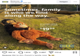 IKEA ikeausa Voorgesteld voor jou Volgen Sometimes, family is who we find along the way. DJUNGELSKOG Punch's comfort orangutan $19.99 162 d. о 1.814 2.897 113 d. ikeausa We're ALL Punch's family now IKEA Σ Inter IKEA Systems B.V. 202