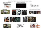 Souls-like game From Software starter pack: Main plot: cleaning up the mess made by some old gods who acted like regular humans To balance the fight, just make it harder Creepy enemies YOU DIED Final boss is some old man who made a lot of crap to his people and land Unemotional but waifuable female character Girly boy who likely needs big daddy for protection Also, her eyes are likely covered 10/10 soundtrack Happy Ending, Extremaly tangled backstory ??? ???