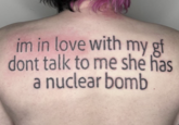 im in love with my gf dont talk to me she has a nuclear bomb
