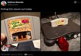 Nathan Manske @Manskee Pulling this classic out today Olive en Garden ITALIAN RESTAURANT MATURE 1 M 13. 11:09 AM • Nov 9, 2024 83 Views Olive Garder NINTENDO