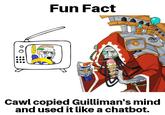 Fun Fact 300- 00 Cawl copied Guilliman's mind and used it like a chatbot.