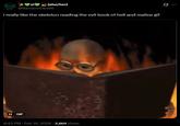 (she/her) @RandomDev06 i really like the skeleton reading the evil book of hell and malice gif II GIF 4:43 PM - Feb 16, 2026 2,601 Views 0