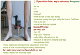 O 17 year old me finds a way to make money Anonymous >be me >17 >male >broke af >think of ways to make easy money >remember hearing about girls selling feet pics on FeetFinder >look at my feet >notice how feminine they look BasicallyMyFeet.jpg few weeks later >turn 18 >sign up for Feetfinder >setup billing information and s--- >shave off all hair on my feet and lower legs >take pictures of feet >horny retards start paying monthly subscriptions for my feet >starts off slow but eventually start making decent money tfw I realize many grown men have nutted to my feet >doesn't matter, now financially stable