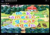 An image generated with the Pokopia logo generator by the White House. It reads, "make america great again."