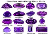 Popular Amethyst Gem Cuts Triilon Oval Pear Cushion Cabochon Sugarloaf Rough Heart Concave Cut Fancy Round Marquise Briolette Princess Baguettes Emerald cut