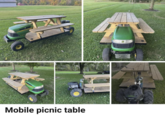 Mobile picnic table NOT ROUGHT +4