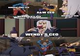 BURGER KING CEO A&W CEO MCDONALD'S CEO WENDY'S CEO SILENT WENDY'S CEO imgflip.com 800