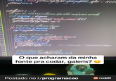 8 59 FO const data await get News Info Byldl infoid.pathname split('/')[3] setDatal data); use Effect() -> { ر. Get the HTML Collection that holds each picture currently const imagetags - document getElementsByClassNamel'article_content')[0] getElementsByTagNamel'img'); || Loop. over the collection elements for (const item of imagetags) imgArray.push(item.src); Create the button clement let button-document.createElement('button'); button.classList.addl lightbox Button"); button onclick() 61 52 63 64 65 * 66 67 68 69 182229 setcurrenting (item.src); set Lightbox Display (true); You, a minute ago • Clacommitted changes img in article || Insert btton Before button, item )})} item.parentNode.insert O que acharam da minha fonte pra codar, galeris? → Postado no r/programacao reddit