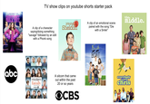 TV show clips on youtube shorts starter pack AMERICAN HOUSEWIFE A clip of a character saying/doing something "savage" followed by an edit with a Phonk song young Sheldon A clip of an emotional scene paired with the song "Die with a Smile" 6000 abc 08 modern family a modern farewell WEDNESDAYS A sitcom that came out within the past 20 or so years OCBS Bath Room Fresh BOAT the. middle. everybody hates chris