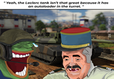 Yeah, the Leclerc tank isn't that great because it has an autoloader in the turret. " tintin_du_93
