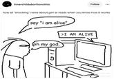 A Tumblr post. It shares a meme and reads, "how all "shocking" news about gen ai reads when you know how it works."
