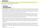[-] ago "It's the libs fault for not giving repubs a free pass to turn Iran and all of its 93 million citizens to glass. What? They did do that? Well, something something trans people." permalink embed save parent report reply 4 hours ago (1 child) minutes ago* The command deck of the Imperial battle barge trembled as cyclonic torpedoes armed for Exterminatus. Magnus the Orange waddled up to the hololithic map of Iran in gleaming gold armor that had clearly been resized several times for his famously tiny hands. The gauntlets hung a little loose as he tried to press the glowing activation rune, muttering that the Mechanicus should really make "much better, much bigger buttons." Beneath the sacred plates of armor peeked what the Ecclesiarchy had reverently labeled a Holy Diaper of Tel Terra. They insisted the holy relic protected any of Bibi the God-Emperor of Tel Terra's chosen leaders during moments of "galactic stress." Magnus the Orange puffed up proudly anyway, declaring to the nervous bridge crew that nobody in the history of the Imperium had ever ordered Exterminatus so tremendously. Suddenly a thunderous wet shart echoed across the command deck. Servitors paused mid-chant, a tech-priest quietly adjusted his respirator, and the bridge crew stared rigidly at their consoles while the sacred air recyclers fought a losing battle against the spreading stench, a stench so foul that even Nurgle himself might have looked upon it with jealous pride. From the observation balcony above, Kegsbreth of the Adeptus Brostartes slammed a power-fist against the railing (while gripping a frothing tankard of recaf-laced amasec) and roared drunkenly in High Gothic triumph: "GLORIA IMPERATOR! LET THE FOES OF MAGAKIND BE PURGED IN HOLY FIRE!" as the torpedoes screamed toward the doomed world below. nermalink, embed, save, narent, report, renly.