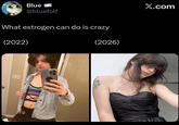 Blue @bluefolf What estrogen can do is crazy (2022) (2026) X.com