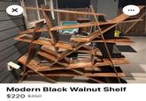 ✓ Modern Black Walnut Shelf $220 $350